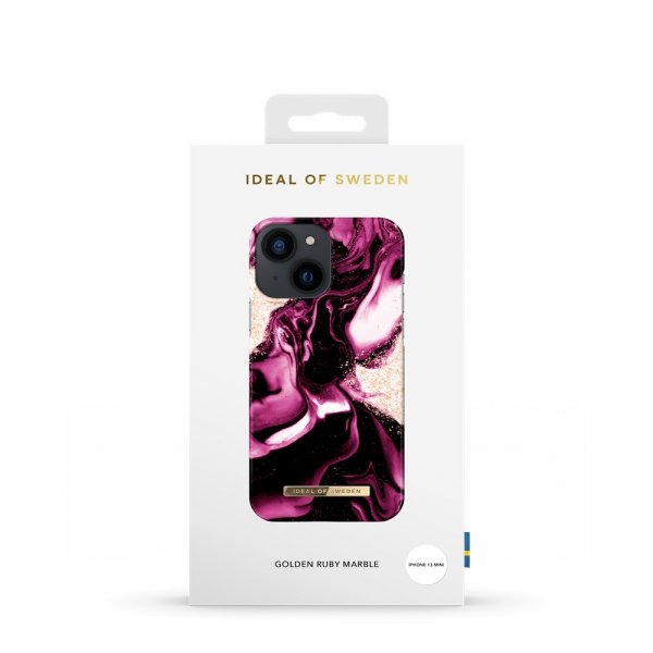 Ideal of Sweden iPhone 13 Mini Cover Fashion Case Golden Ruby