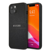 Guess iPhone 13 Mini Cover Hot Stamp Metal Logo Sort