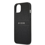 Guess iPhone 13 Mini Cover Hot Stamp Metal Logo Sort