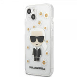Karl Lagerfeld iPhone 13 Mini Cover Iconic Flower Transparent