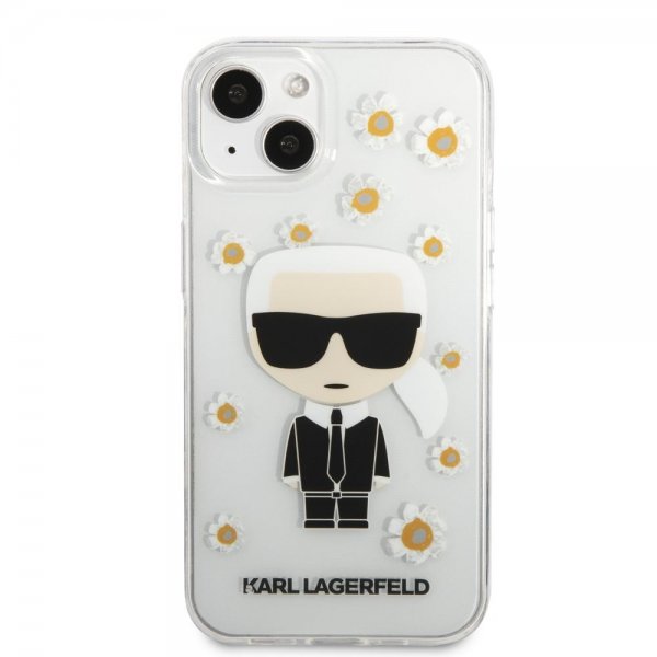 Karl Lagerfeld iPhone 13 Mini Cover Iconic Flower Transparent
