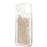 Guess iPhone 13 Mini Cover Liquid Glitter Guld