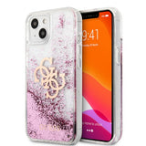 Guess iPhone 13 Mini Cover Liquid Glitter Rosa