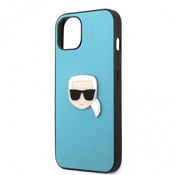 Karl Lagerfeld iPhone 13 Mini Cover Metal Logo Blå