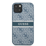 Guess iPhone 13 Mini Cover Printed Stripe Blå