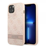 Guess iPhone 13 Mini Cover Printed Stripe Bottom Rosa