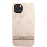 Guess iPhone 13 Mini Cover Printed Stripe Bottom Rosa