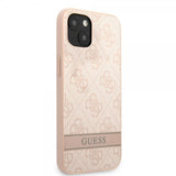 Guess iPhone 13 Mini Cover Printed Stripe Bottom Rosa