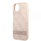 Guess iPhone 13 Mini Cover Printed Stripe Bottom Rosa