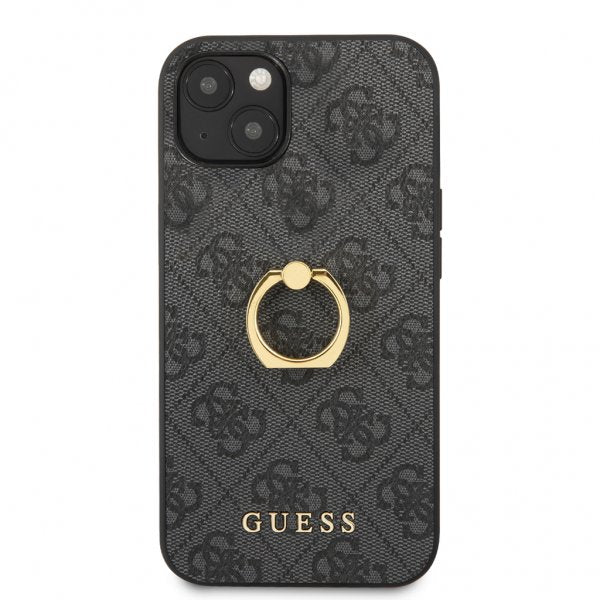 Guess iPhone 13 Mini Cover Ring Stand Grå