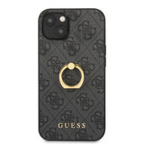Guess iPhone 13 Mini Cover Ring Stand Grå