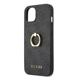 Guess iPhone 13 Mini Cover Ring Stand Grå