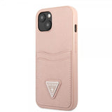 Guess iPhone 13 Mini Cover Saffiano Double Cardslot Rosa