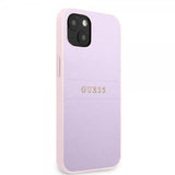 Guess iPhone 13 Mini Cover Saffiano Metal Logo Lilla