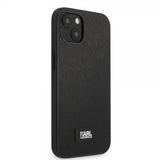 Karl Lagerfeld iPhone 13 Mini Cover Saffiano Metal Plaque Sort