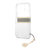Guess iPhone 13 Mini Cover Stripe Charm Brun