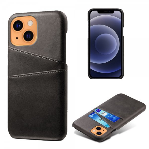 iPhone 13 Mini Cover med to Kortlommer Sort