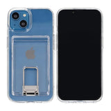 Rvelon iPhone 13 Cover med Stander og Kortholder Transparent