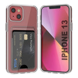 Rvelon iPhone 13 Cover Kortholder Transparent