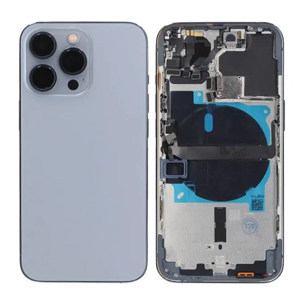 iPhone 13 Pro Bagside med Komplet Ramme OEM - Blå