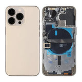 iPhone 13 Pro Bagcover med Komplet Ramme OEM - Guld