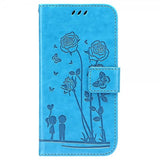 iPhone 13 Pro Etui Blomstret Mønster Blå