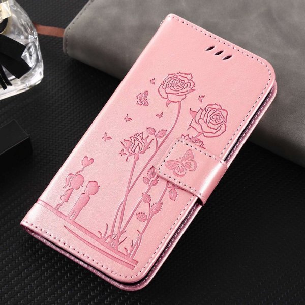 iPhone 13 Pro Cover Blomstermønster Rosa