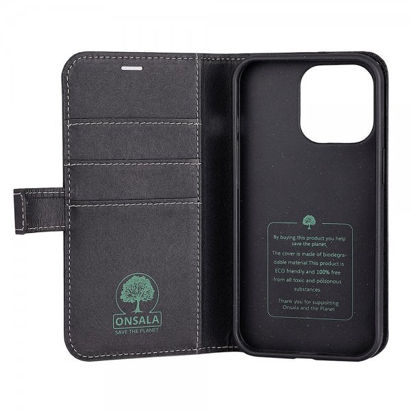 Onsala iPhone 13 Pro Etui ECO Wallet Sort
