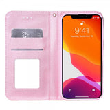 iPhone 13 Pro Cover Glitter Blomstermønster Orange