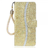 iPhone 13 Pro Cover Glitter Stribe Guld
