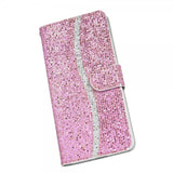 iPhone 13 Pro Cover Glitter Stribe Rosa