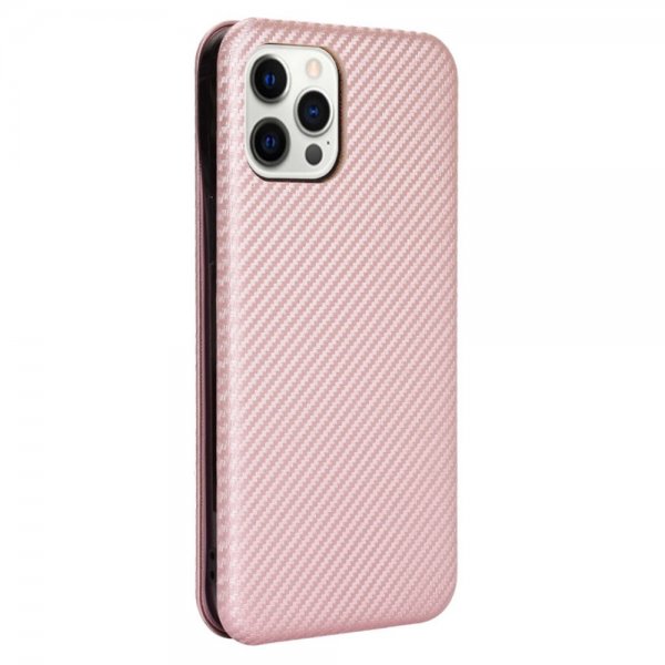 iPhone 13 Pro Cover Kulfibertekstur Rosaguld