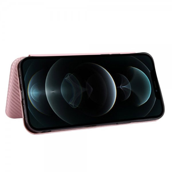 iPhone 13 Pro Cover Kulfibertekstur Rosaguld
