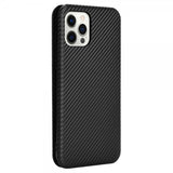 iPhone 13 Pro Cover Kulfibertekstur Sort