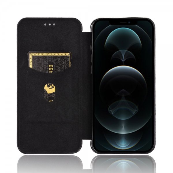 iPhone 13 Pro Cover Kulfibertekstur Sort