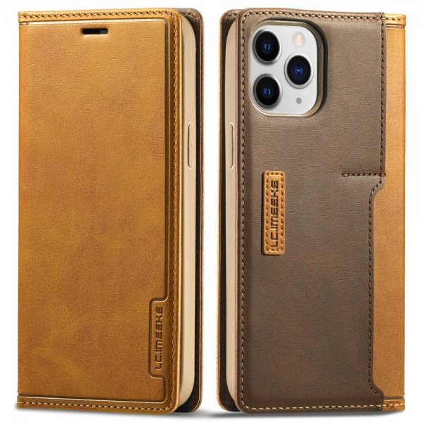 Lc.Imeeke iPhone 13 Pro Cover Kortrum Udvendig Brun