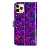 iPhone 13 Pro Cover Krokodillemønster Glitter Lilla