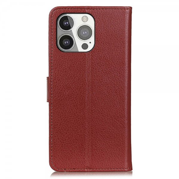 Nordic Covers iPhone 13 Pro Cover Litchi Brun