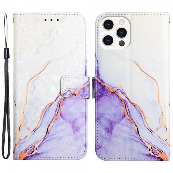 iPhone 13 Pro Cover Marmor Hvid Lilla