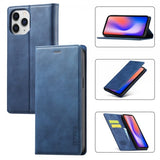 Lc.Imeeke iPhone 13 Pro Flip Cover med Kortlomme Blå