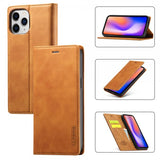 Lc.Imeeke iPhone 13 Pro Cover med Kortlomme Flip Brun