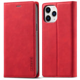 Lc.Imeeke iPhone 13 Pro Flip Cover med Kortlomme Rød