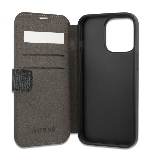 Guess iPhone 13 Pro Cover Metal Logo Grå