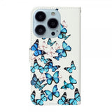 iPhone 13 Pro Cover Motiv Blå Sommerfugle