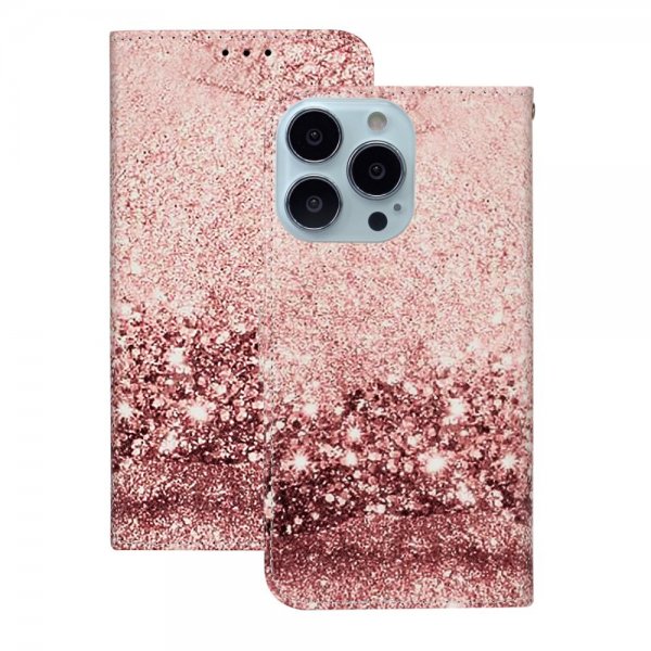 iPhone 13 Pro Cover Motiv Rosa Glitter