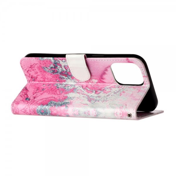 iPhone 13 Pro Cover Motiv Lyserød Sten