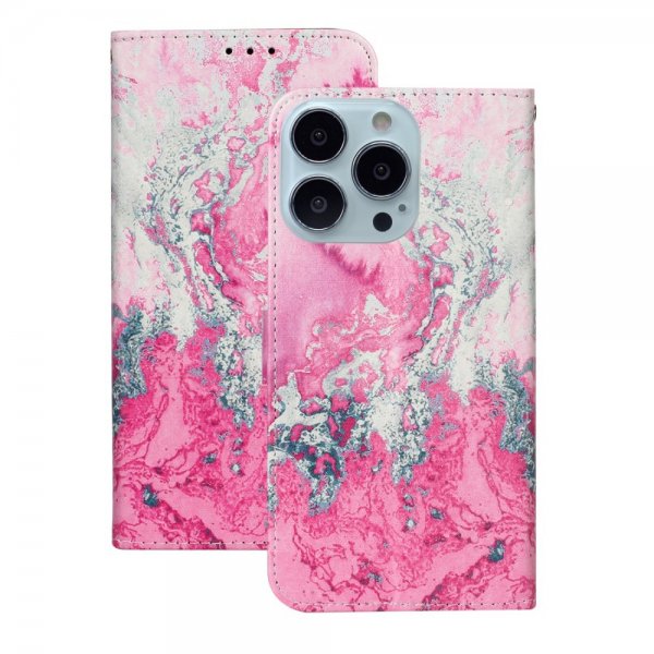 iPhone 13 Pro Cover Motiv Lyserød Sten