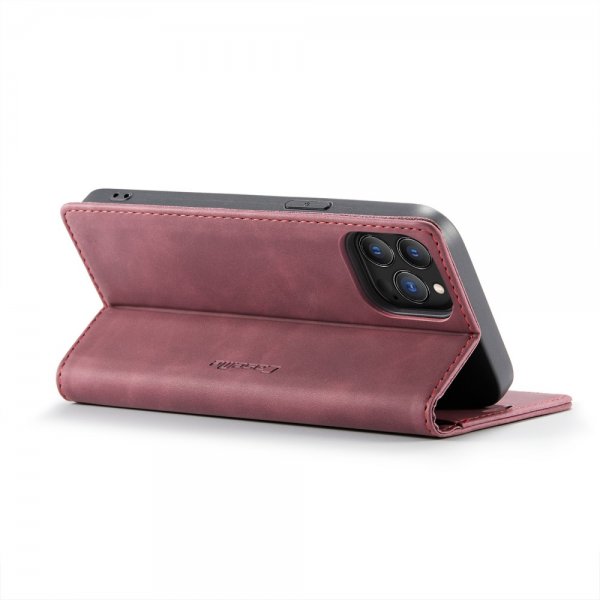 CaseMe iPhone 13 Pro Etui Retro Flip Rød