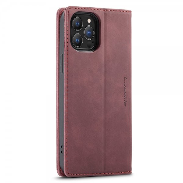 CaseMe iPhone 13 Pro Etui Retro Flip Rød