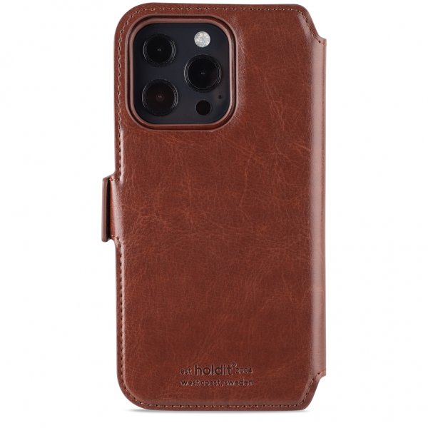 holdit iPhone 13 Pro Etui Wallet Case Magnet Berlin Dark Brown